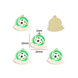 5pcs flag Football Soccer Charm Jewelry Accessories Diy Making Necklace Earring Pendant Craft Supplies Gold Plated W481