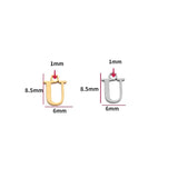 2pcs Stainless Steel Initial Alphabet DIY Jewelry Charms Wholesale A-Z Letter Necklace Making Pendant Never Fade S128