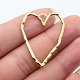 10pcs 39x31mm 3 Colors Antique Silver Color Kc Gold Color Antique Gold Color Large Hollow Hammer Heart Pendant