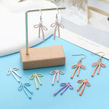 5 pcs Small High quality Spray paint Bow Charm Woman Earring Necklace Alloy Charms for Jewelry Making 32*19mm W310
