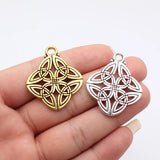2pcs 40x34mm 2 Colors Antique Silver Color Antique Gold Color Triquetra Knot Charms For DIY Jewelry Making