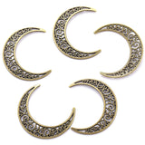 5pcs 6 colors alloy moon Charm For DIY Necklace Bracelet Earrings Pendant Jewelry Crafts Making Accessories 30*37mm L635