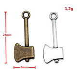 10pcs 24x9mm 2 Colors Antique Bronze Color Antique Silver Color Ax Charms Tool Charms For DIY Jewelry Making