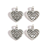 25pcs 5 Color Antique Silver color Heart Charms Pendant For Jewelry Making Diy Bracelet Necklace 18*14mm A83
