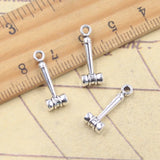 30 Uds. De dijes, martillo de juez, 18x6x4mm, colgantes de Color plata antigua, fabricación de joyería tibetana hecha a mano DIY