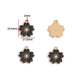 10pcs various styles Enamel Alloy flower Charm Earring Pendant DIY Keychain Necklace Jewelry Accessories W494