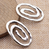5pcs 37x22mm 2 Colors Antique Silver Color Kc Gold Color Hollow Hammered Swirl Pendant For DIY Jewelry Making