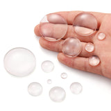 5-50pcs 6-40mm rotundity Glass Cabochon Cameo Transparent Clear Flat Back Crystal Cabochon For Jewelry Making Accessories V1011