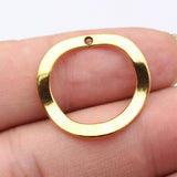 20pcs 25x24mm 5 Colors Irregular Hollowed-Out Circular Charms For DIY Jewelry Making