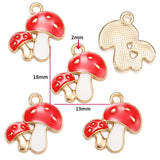 10Pcs 6 Color mushroom Charms Diy Findings Keychain Bracelets Pendant For Jewelry Making