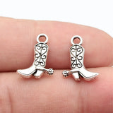 20pcs 16x12mm 3 Colors Antique Bronze Color Antique Silver Color Antique Gold Color Cowboy Boot Charms