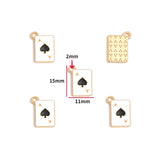 20pcs Creative black/white Ace Poker Charms for Necklaces Earrings Bracelets Pendants DIY Jewelry Making Accessories Handmade