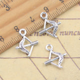 20 piezas dijes flecha de arco de Cupido 16x14mm colgantes de Color plata antigua para hacer joyería tibetana hecha a mano DIY