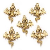 5pcs 5 Color Dragon Charm for Necklace Keyring jewelry Pendant  DIY Handmade Crafts accessories 26*32mm D816
