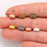 30 pcs 7 color Zinc Alloy Bead DIY big hole metal connector Beads Fits Charm Bracelets Necklaces Pendants making 4*7mm R229