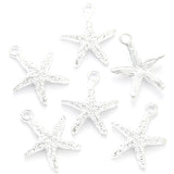30Pcs 6colors alloy Small starfish Charm Alloy Funny Marine Life starfish Pendant DIY Making Fancy Jewelry Accessories 16/14mm D