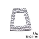4pcs 35x28mm 5 Colors Hollow Out Hammered Trapezoidal Geometric Charms For DIY Jewelry Making