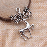 2pcs 30x42mm 2 Colors Antique Bronze Color Antique Silver Color Elk Deer Charms For DIY Jewelry Making