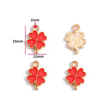 10pcs various styles Enamel Alloy flower Charm Earring Pendant DIY Keychain Necklace Jewelry Accessories W494