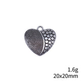 10pcs 20x20mm 2 Colors Antique Bronze Color Antique Silver Color Heart Charms For DIY Jewelry Making