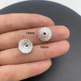 20-40pcs silver Alloy Flower Holder Partition Bead Cap Bead Holder Cap DIY Step Shaking Hairpin Hairpin Crown Accessories V149