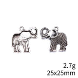 10pcs 25x25mm 2 Colors Antique Bronze Color Antique Silver Color Elephant Charms For DIY Jewelry Making