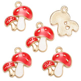 10Pcs 6 Color mushroom Charms Diy Findings Keychain Bracelets Pendant For Jewelry Making