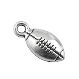 30pcs Charms Rugby Football 15*7mm Antique Silver Color Pendants DIY Necklace Crafts Making Findings Handmade Tibetan Jewelry
