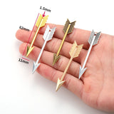 10pcs 5 color arrow Charms For Necklace Bracelet Keychain pendant DIY Jewelry Making 62*11mm M01