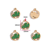 10pcs various styles Enamel Alloy flower Charm Earring Pendant DIY Keychain Necklace Jewelry Accessories W494