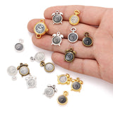 10 pcs Enamel charms antique bronze metal watch pendants fit diy necklace bracelet charms for Jewelry making W80