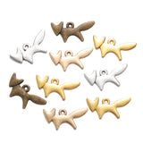 40pcs 4 colors fox Charms For Necklace Bracelet Keychain pendant DIY Jewelry Making 10*20mm D972