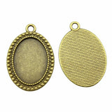 4pcs Fit 18x25mm 2 Colors Oval Simple Style Cameo Cabochon Base Setting For DIY Jewelry Making Handmade Jewelry Findings