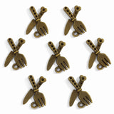 20pcs 6 Colors Mini tableware Spoon fork Dining knife Charms DIY Clothing luggage accessories Jewelry Making 21*14mm J505