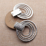 1pcs 67x63mm 5 Colors Multi-Layered Hammered Circular Pendant For DIY Jewelry Making