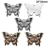 10pcs Dark Gothic Style Skull&Butterfly Enamel Charms for DIY Personality Punk Necklace Earrings Keychain Halloween Spooky Decor