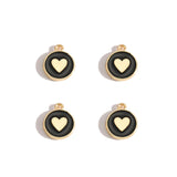 10pcs 3 styles Enamel heart-shaped Charm for Earring Keychain Necklace Pendant DIY Jewelry Accessories 14*12mm W489
