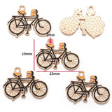 10pcs Vintage Enamel Cup Phonograph Bicycle Charms For Jewelry Making Handmade DIY Necklaces Pendants Bracelets Accessories W404