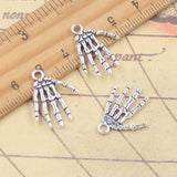 20 piezas dijes garra de calavera 21x17mm colgantes de Color plata antigua para hacer joyería tibetana hecha a mano DIY