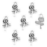30pcs 7 Color small rose flower Charm for Bracelet Necklace earring Pendant  DIY Handmade Jewelry Accessories 15*9mm Q1157