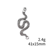 10pcs 41x15mm Antique Silver Color Snake Connector Pendant For DIY Jewelry Making Handmade Jewelry Craft Findings