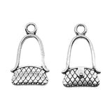 10pcs 12x20mm 2 Colors Antique Bronze Color Antique Silver Color Women'S Bags Charms For DIY Jewelry Making