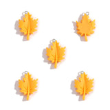 10pcs Resin Leaf Charms Maple Leaf Ginkgo Leaf Pendants Jewelry Making Materials Keychain Charms Earrings Necklace Accessories