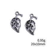 20pcs 20x10mm 2 Colors Antique Bronze Color Antique Silver Color Leaf Charms For DIY Jewelry Making