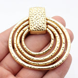 1pcs 67x63mm 5 Colors Multi-Layered Hammered Circular Pendant For DIY Jewelry Making