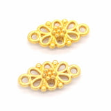 30pcs 4 color Double hole flower Charms linker Pendants DIY Jewelry for Necklace Bracelet Making Accessaries 16*8mm Q109