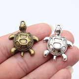4pcs 35x27mm 2 Colors Antique Bronze Color Antique Silver Color Turtle Charms For DIY Jewelry Making