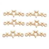 30pcs 6 Colors star Charms For Bracelet Earring necklace Connector Pendants DIY Handmade Jewelry Accessories Making 9*25mm L347