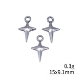 40pcs 15x9.1mm 5 Colors Star Charms For DIY Jewelry Making