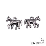 20pcs 13x10mm 2 Colors Antique Silver Color Antique Gold Color 3D Pony Charms For DIY Jewelry Making